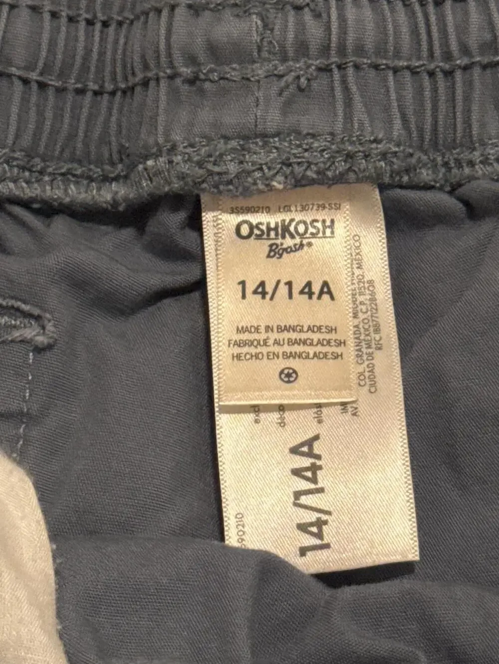 OshKosh B'gosh Kids Boys Pull on Joggers Pants Size 14/14A -